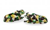 PAIR OF CHINESE SANCAI GLAZED