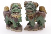 PAIR OF CHINESE SANCAI-GLAZED