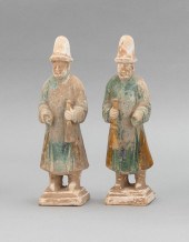 PAIR OF CHINESE SANCAI POTTERY