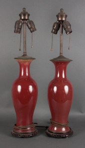 Pair of Chinese sang de bouef