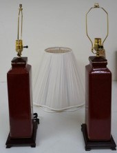 PAIR OF CHINESE SANG DE BOEUF
