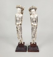 PAIR OF CHINESE SCULPTURES OF