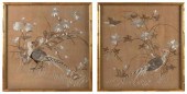PAIR OF CHINESE SILK NEEDLEWOR