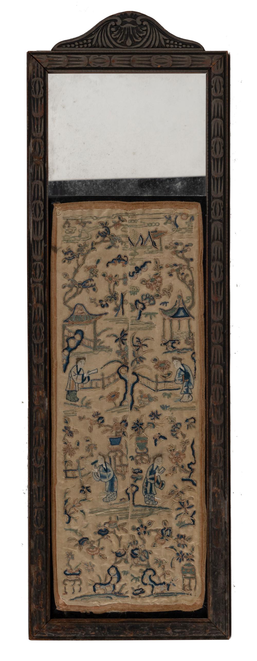PAIR OF CHINESE SILK THREADWORK
