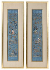 PAIR OF CHINESE SILK THREADWOR