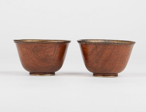 PAIR OF CHINESE SILVERED TIN WOODEN