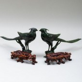 PAIR OF CHINESE SPINACH GREEN