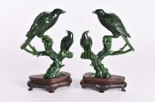PAIR OF CHINESE SPINACH JADE B