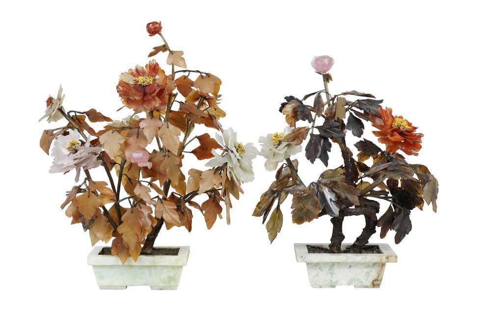 PAIR OF CHINESE STONE TREESwith