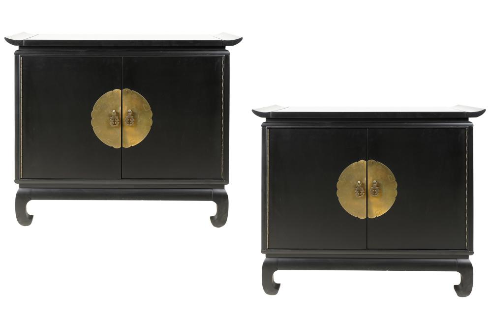 PAIR OF CHINESE-STYLE EBONIZED