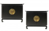 PAIR OF CHINESE-STYLE EBONIZED
