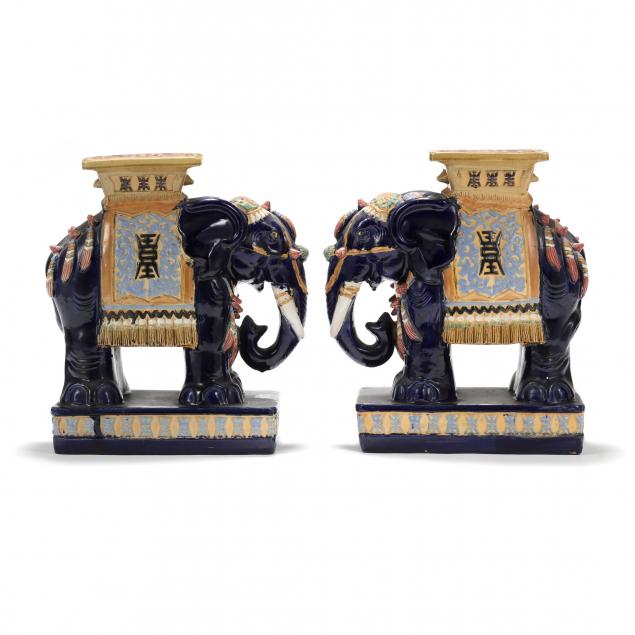 PAIR OF CHINESE STYLE GLAZED