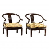 PAIR OF CHINESE STYLE HARDWOOD