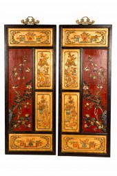 PAIR OF CHINESE STYLE INLAID P