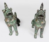 PAIR OF CHINESE STYLE VERDIGRI
