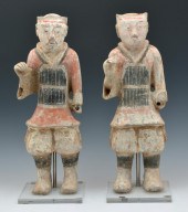 PAIR OF CHINESE TERRACOTTA WAR