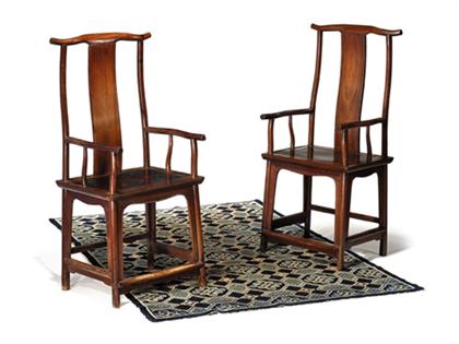 Pair of Chinese tielimu yoke back