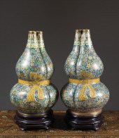 PAIR OF CHINESE TRIPLE GOURD C
