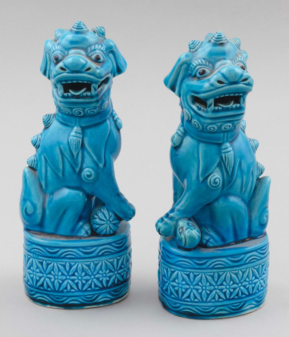 PAIR OF CHINESE TURQUOISE GLAZE