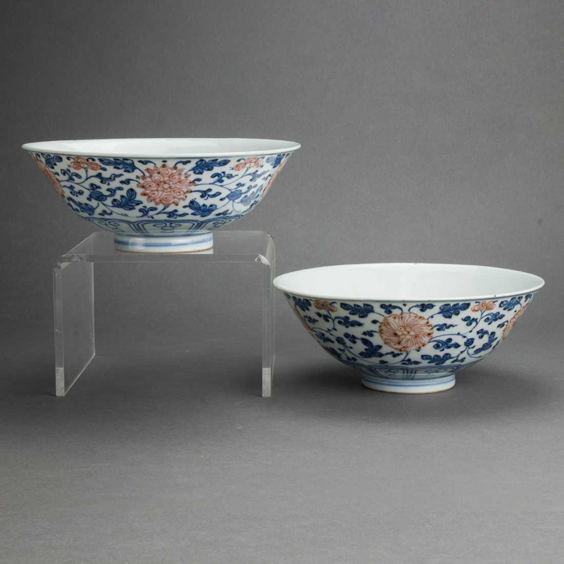 PAIR OF CHINESE UNDERGLAZE BLUE AND