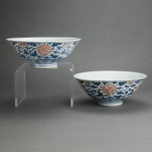 PAIR OF CHINESE UNDERGLAZE BLU