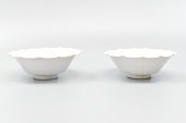 PAIR OF CHINESE WHITE GLAZED L