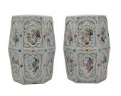 PAIR OF CHINESE WHITE GROUND F