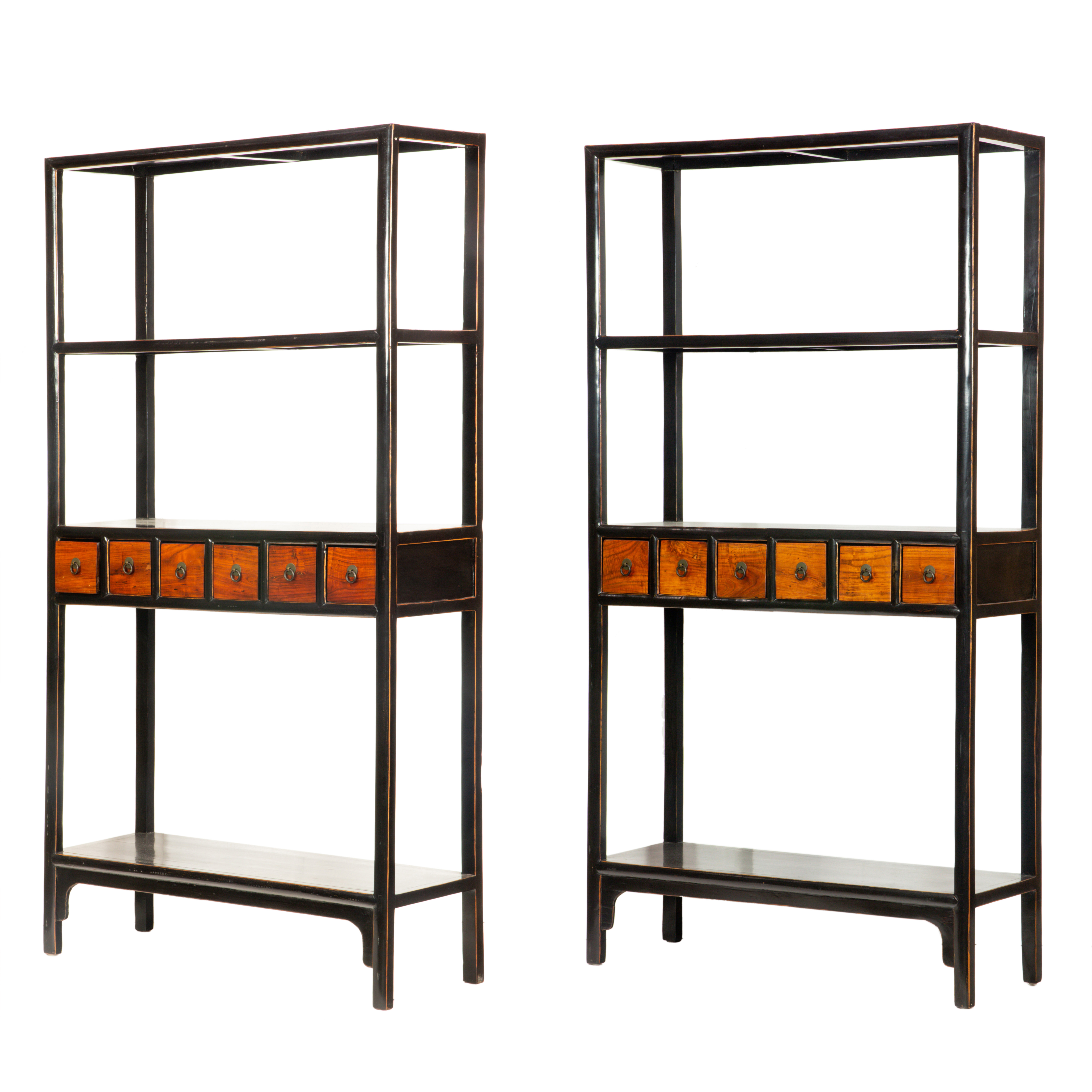 PAIR OF CHINESE WOOD DISPLAY