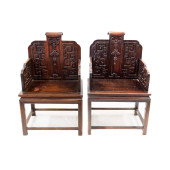 PAIR OF CHINESE ZITAN AND HARD