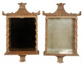 PAIR OF CHINOISERIE CARVED WOO