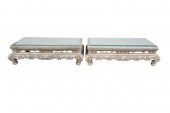 PAIR OF CHINOISERIE MOLDED LOW