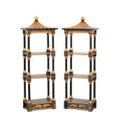 PAIR OF CHINOISERIE PAGODA WAL