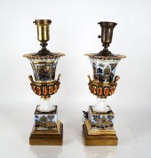 PAIR OF CHINOISERIE PORCELAIN