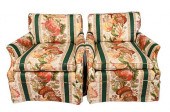 PAIR OF CHINTZ CUSTOM UPHOLSTE