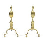 PAIR OF CHIPPENDALE BRASS LEMO
