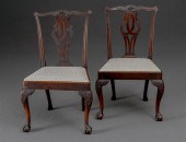 PAIR OF CHIPPENDALE MAHOGANY S