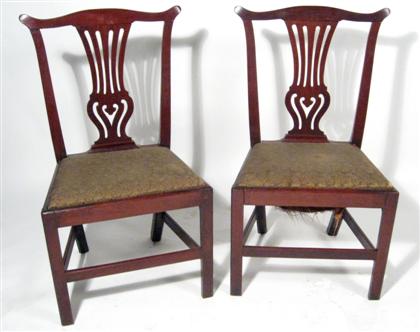Pair of Chippendale mahogany side