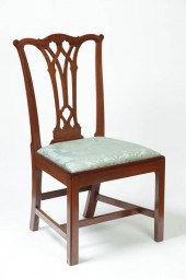PAIR OF CHIPPENDALE SIDE CHAIR