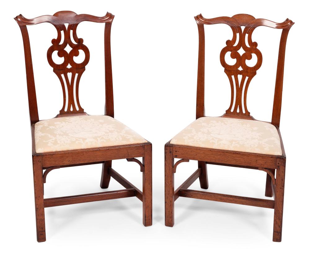 PAIR OF CHIPPENDALE SIDE CHAIRS