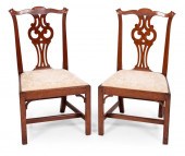 PAIR OF CHIPPENDALE SIDE CHAIR
