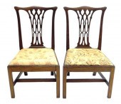 PAIR OF CHIPPENDALE SIDE CHAIR