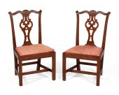 PAIR OF CHIPPENDALE SIDE CHAIR