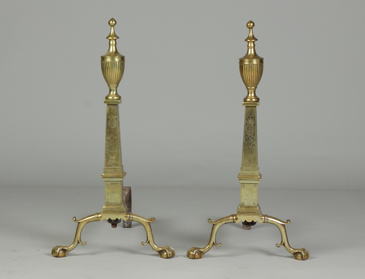 Pair of Chippendale Style Brass