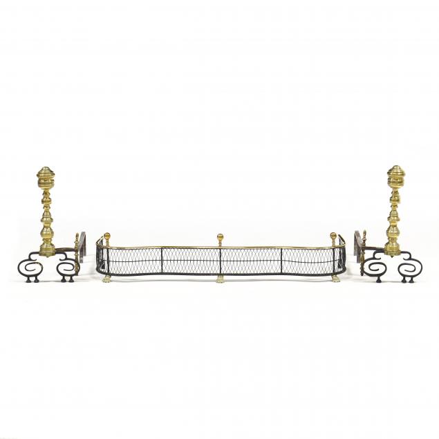PAIR OF CHIPPENDALE STYLE BRASS