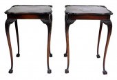 PAIR OF CHIPPENDALE STYLE CARV
