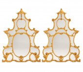PAIR OF CHIPPENDALE-STYLE CARV