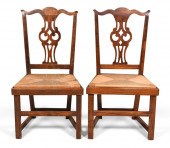 PAIR OF CHIPPENDALE STYLE CHER