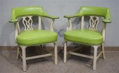 PAIR OF CHIPPENDALE STYLE ENAM