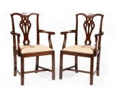 PAIR OF CHIPPENDALE-STYLE MAHO