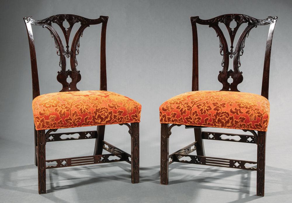 PAIR OF CHIPPENDALE-STYLE